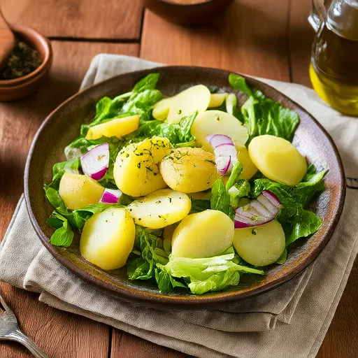 Salade de pommes de terre et légumes