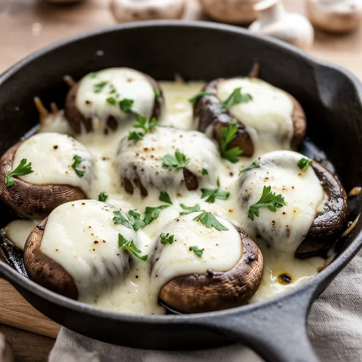 Crimini Mushroom Cheese Stir-fry