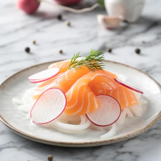 Salmon and Turnip Carpaccio