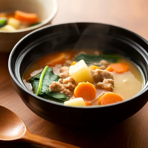 Sopa de zanahoria y espinacas