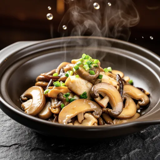 Sauteed King Oyster Mushroom and Fish Cake