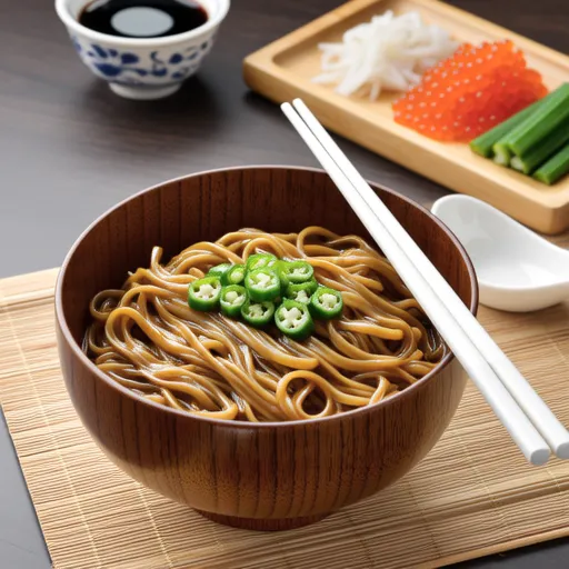 Grated Yam and Spicy Cod Roe Somen Noodles