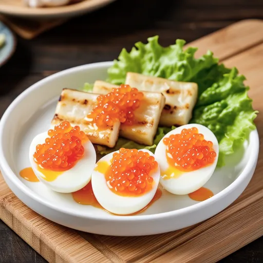 Soft-Boiled Eggs with Spicy Cod Roe Sauce