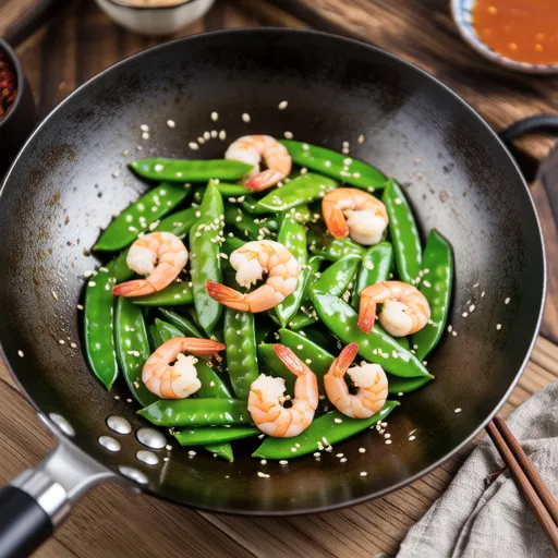 Green Peas and Shrimp Chinese Stir-fry