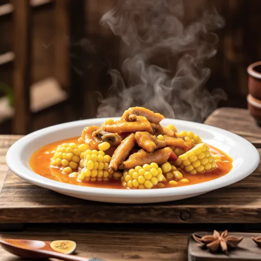 Corn and Canned Mackerel Curry Stir-fry