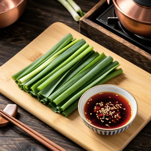 Green Onion Wraps with Vinegar Chili Sauce