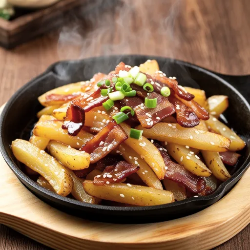 Stir-fried Bacon and Potato Strips