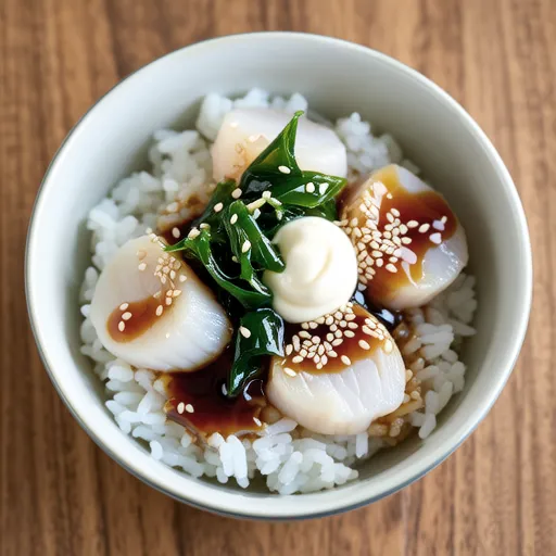Scallop Sesame Rice Bowl