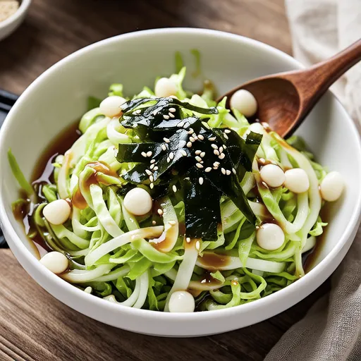 Cabbage and Shirasu Korean Seaweed Salad