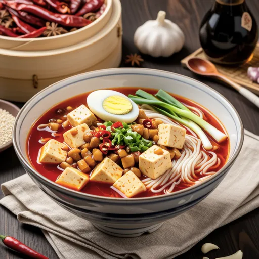 Spicy Soft Tofu Stew with Noodles