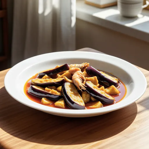 Eggplant and Canned Mackerel Curry Stir-fry