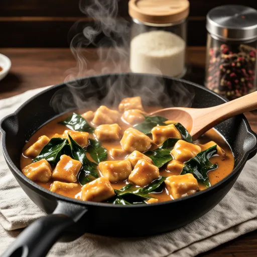 Komatsuna and Tuna Curry Stir-fry