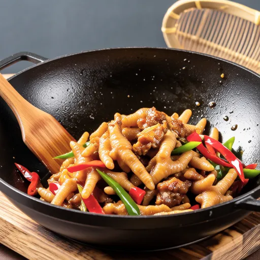 Chicken Skin and Bell Pepper Salt Stir-fry