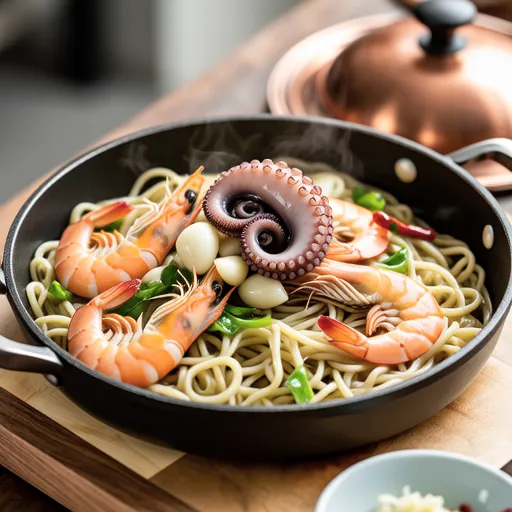 Seafood and Cabbage Ajillo