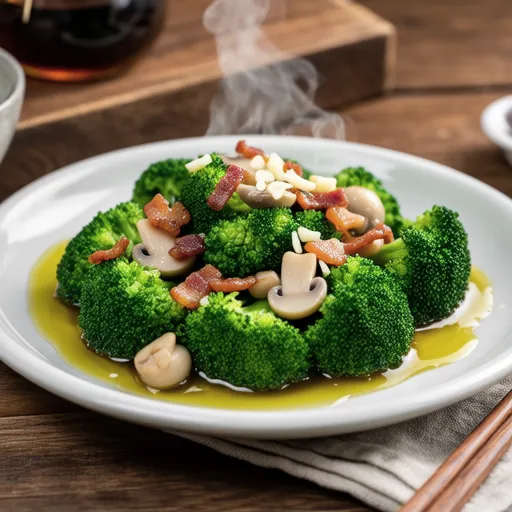 Warm Broccoli and Shimeji Salad