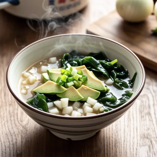 Avocado and Wakame Chinese Soup