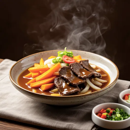 Fried Sweet Potato and Beef Vegetable Stew
