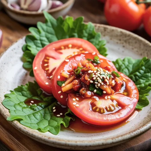 Tomato with Kimchi Sauce