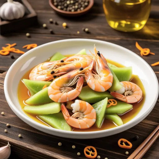 Shrimp and Bitter Melon Ajillo