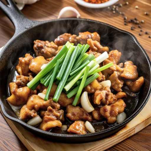 クレソンと鶏肉のにんにくバター炒め