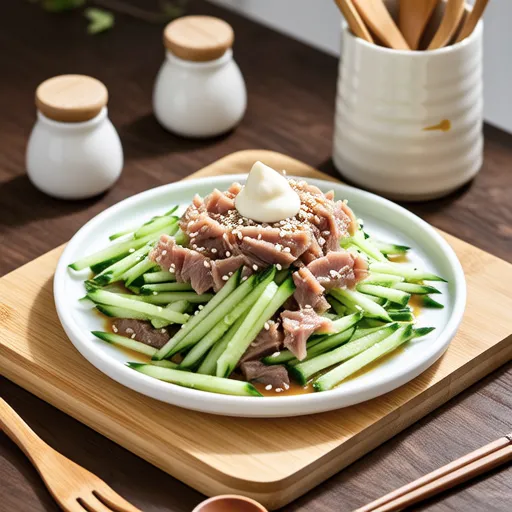 Tuna Wasabi Cucumber Salad