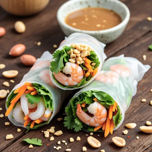 Spring Rolls with Peanut Sauce