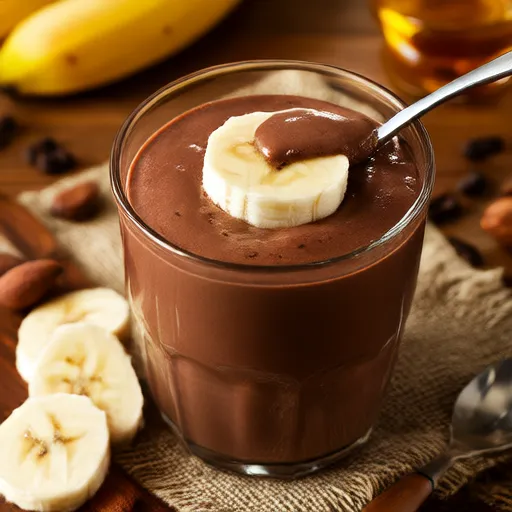 Smoothie de chocolate com banana