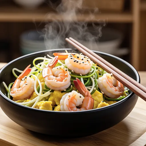 Shrimp Egg Stir-fry with Bean Sprouts