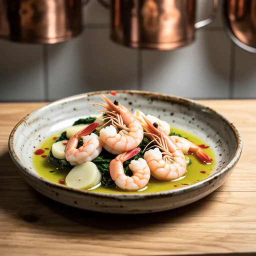 Shrimp and Burdock Ajillo
