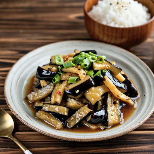 Stir-fried Bean Sprouts and Eggplant with Ginger
