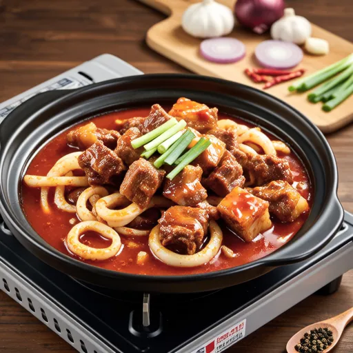 O-Sam Bulgogi (Spicy Stir-fried Squid and Pork Belly)