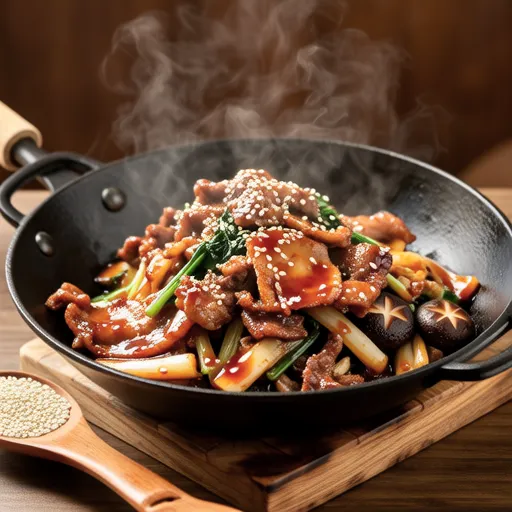 Mizuna Pork Kimchi Stir-fry