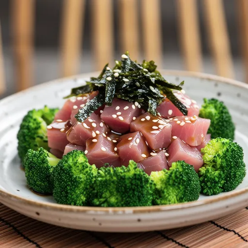 Tuna and Sprout with Salted Kombu