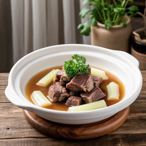 Simmered Beef Shank and Daikon Radish in Salt Broth
