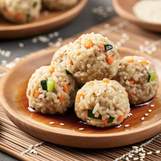 Sweet and Savory Beef Rice Balls