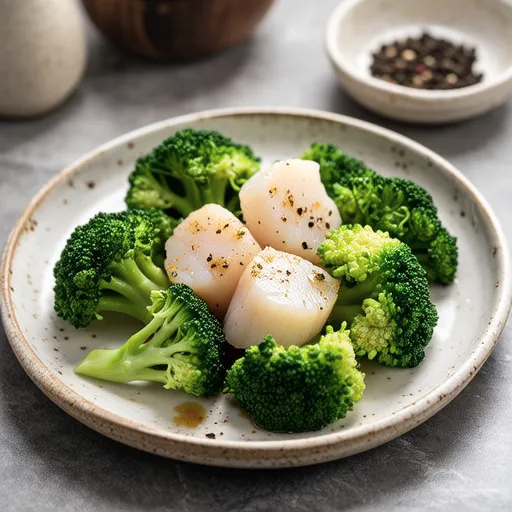 Warm Broccoli and Scallop Salad