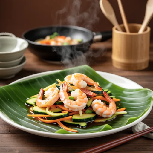 Shrimp Zucchini Stir-fry with Fermented Shrimp Sauce