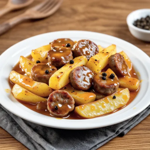 Potato and Sausage Curry Stir-fry