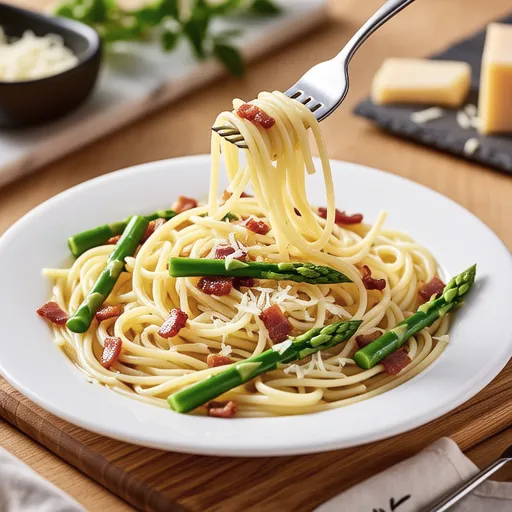Asparagus and Bacon Cream Pasta