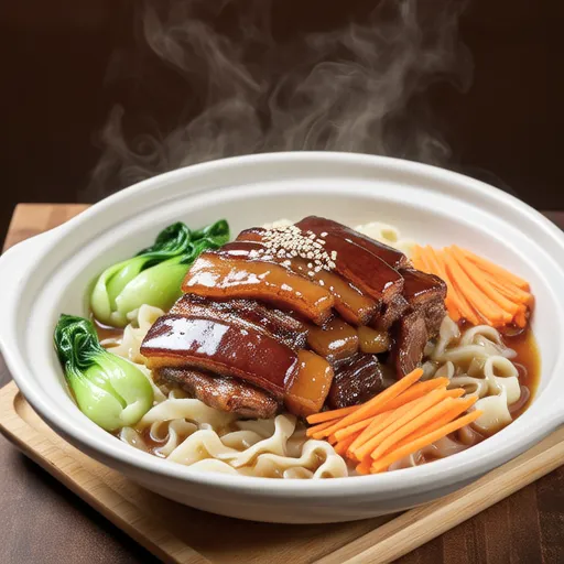 Simmered Pork Belly with Vermicelli