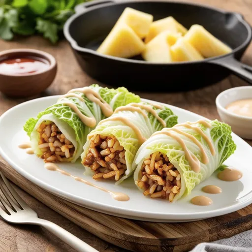 Hawaiian Recipe Inspired Cabbage Rolls
