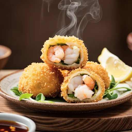 Shrimp Dumplings with Bread Crumbs