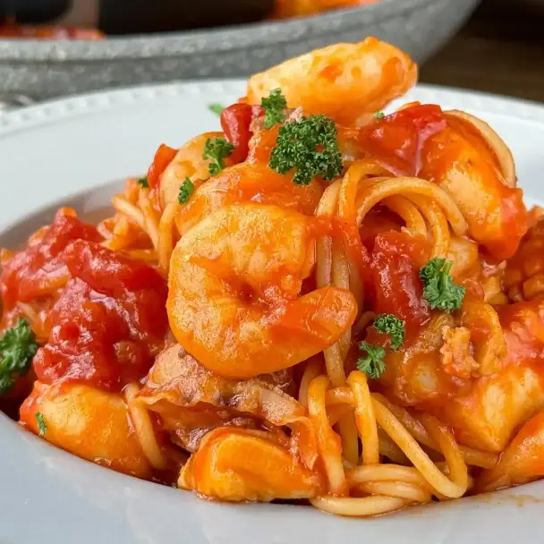 シーフードミックスで作るワンパンペスカトーレ