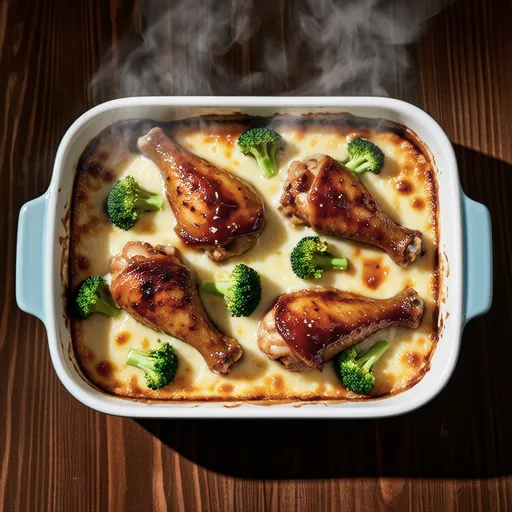 Spicy Miso Cheese Chicken and Broccoli Bake