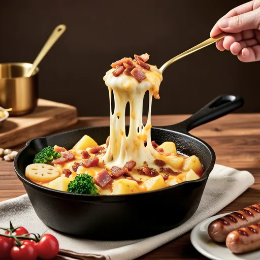 Easy Beer Snacks: Aligot Bacon Fondue & Stick German Potato