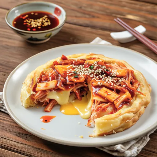 Natto Kimchi Cheese Pancake