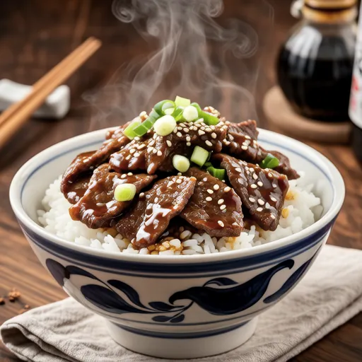 Garlic Sesame Sauce Beef Bowl