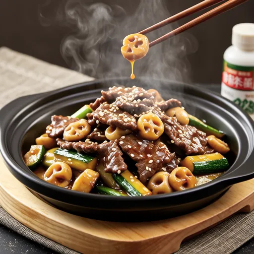 Beef and Zucchini Sesame Miso Stir-fry
