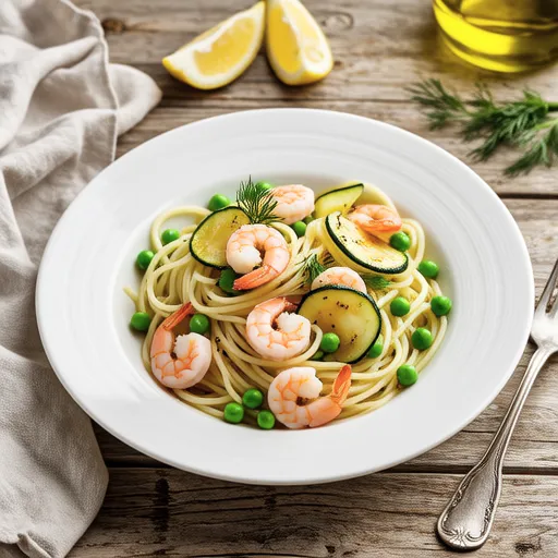 Shrimp and Zucchini with Lemon Cream Sauce