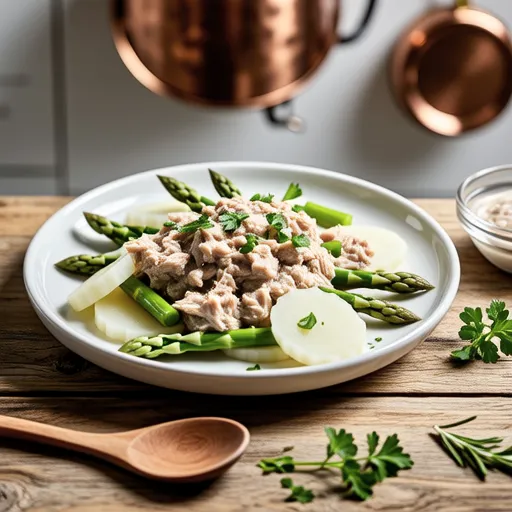 Turnip and Asparagus Tuna Mayo Salad
